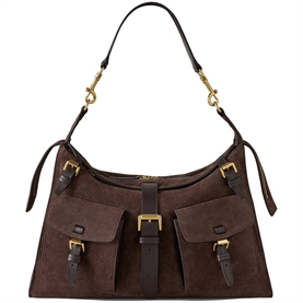 Mulberry Roxanne Shoulder Bag Chocolate Suede